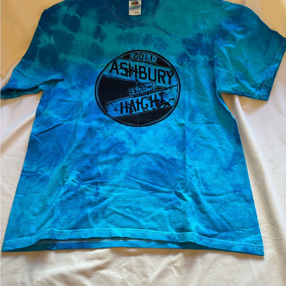 Short Sleeve 100% Cotton T-Shirt Ashbury &Haight Counterculture Tie Dye L hippie